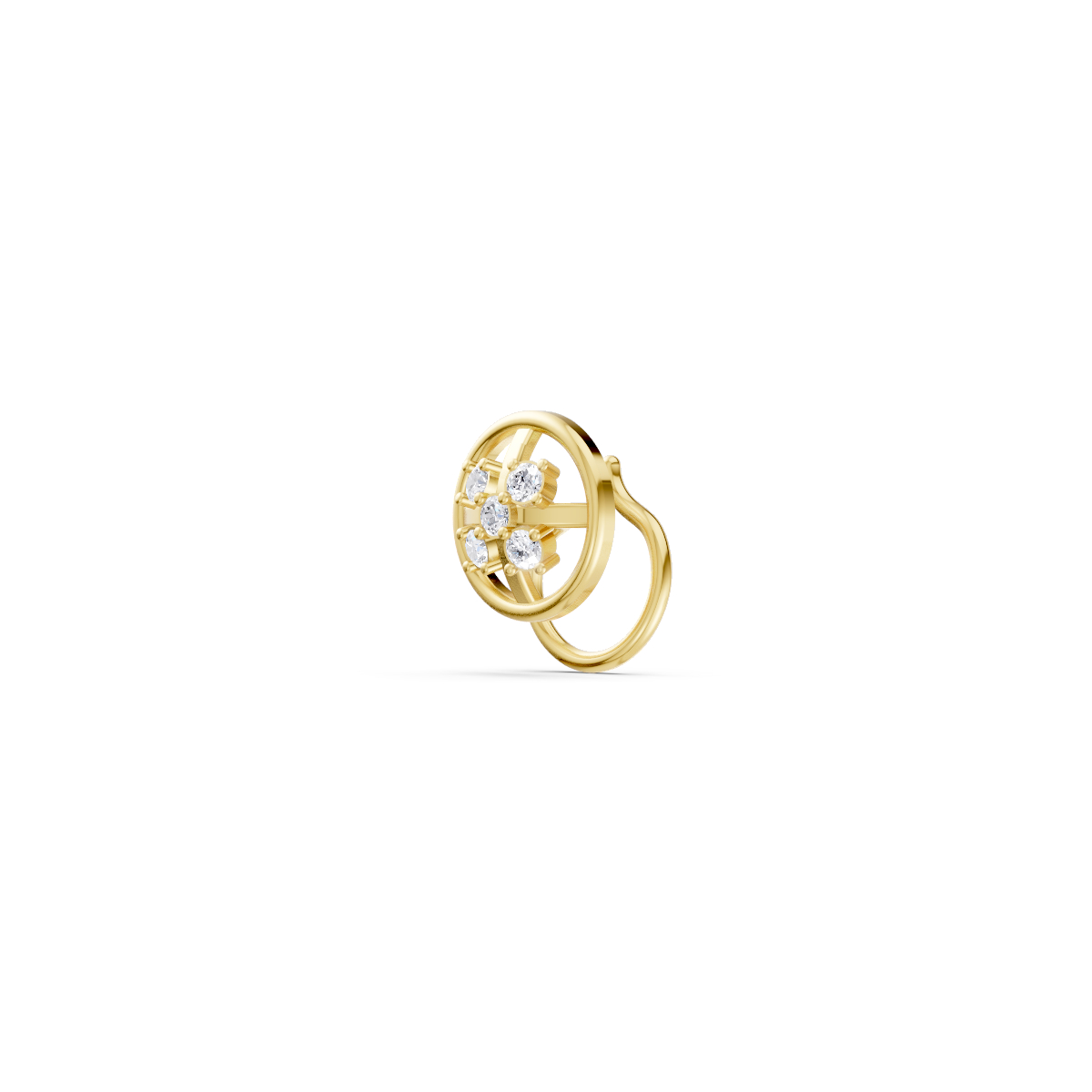 Celestial Circle Nose Pin view 2